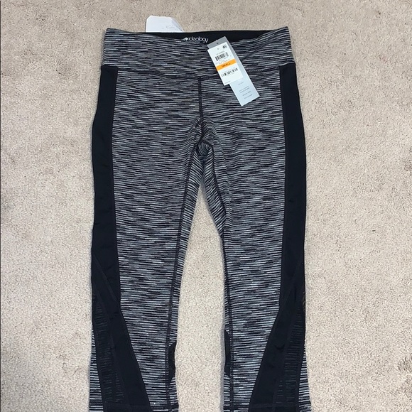 Macy’s grey and black mesh leggings - Picture 1 of 2